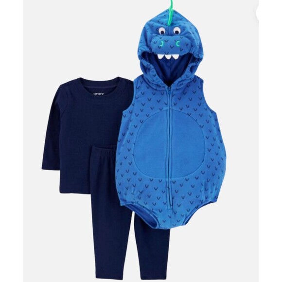 Carter’s Baby Boy Blue Dino Dinosaur Costume NEW 12 months - Picture 1 of 8